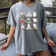 Cat Reading Book Funny Christmas Cat Book Lover Librarian Men Women Kids Women's Comfort Colors T-Shirt Gray