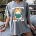 Cat Reading Books Bookworm Read One More Chapter Women's Comfort Colors T-Shirt Gray Cat Reading Books Bookworm Read One More Chapter Women's Comfort Colors T-Shirt Gray