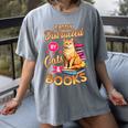Cat Shirts For Women Book Lover Shirt Cats And Books Women's Comfort Colors T-Shirt Gray