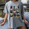 Cats Reading Books Cat Lover Women's Comfort Colors T-Shirt Gray
