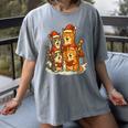Cats Reading Books Christmas Tree Women's Comfort Colors T-Shirt Gray Cats Reading Books Christmas Tree Women's Comfort Colors T-Shirt Gray