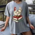 Chicken Books Back To School First Day Of School Boys Girls Women's Comfort Colors T-Shirt Gray
