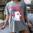 Childless Cat Ladies Vote Kamala Harris Cute Comic Book Cat Women's Comfort Colors T-Shirt Gray