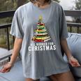 Christmas Book Tree All Booked For Xmas Women's Comfort Colors T-Shirt Gray