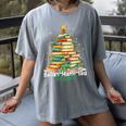 Christmas Books Make You Bright Librarian Teacher Book Lover Women's Comfort Colors T-Shirt Gray Christmas Books Make You Bright Librarian Teacher Book Lover Women's Comfort Colors T-Shirt Gray