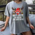Christmas Matching Most Likely To Read A Book PJS Women's Comfort Colors T-Shirt Gray