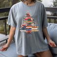 Christmas Tree Book Bookworm Women's Comfort Colors T-Shirt Gray Christmas Tree Book Bookworm Women's Comfort Colors T-Shirt Gray