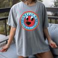 Clifford The Big Red Dog Round Distressed Logo Kids Books Women's Comfort Colors T-Shirt Gray