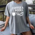 Coffee & Books Women's Comfort Colors T-Shirt Gray