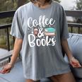 Coffee And Books Women's Comfort Colors T-Shirt Gray