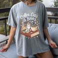 Coffee Cats & Books Cute Cat Book Lover Reading Women's Comfort Colors T-Shirt Gray Coffee Cats & Books Cute Cat Book Lover Reading Women's Comfort Colors T-Shirt Gray
