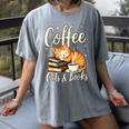 Coffee Cats And Books Lover For Women & Men Coffee Women's Comfort Colors T-Shirt Gray Coffee Cats And Books Lover For Women & Men Coffee Women's Comfort Colors T-Shirt Gray
