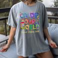 Color Our World Summer Reading 2025 Boho Wildflower Book Women's Comfort Colors T-Shirt Gray