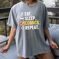 Comic Book Comic Stuff & Accessories -Adult Small Modern Letter Print Crew Collar Short Sleeve T-Shirt Women's Comfort Colors T-Shirt Gray