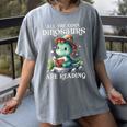 All The Cool Dinosaurs Are Reading Book Reader T-Rex Kawaii Women's Comfort Colors T-Shirt Gray All The Cool Dinosaurs Are Reading Book Reader T-Rex Kawaii Women's Comfort Colors T-Shirt Gray