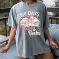 Coquette 100 Days Of Bows Books Reading 100th Day Of School Women's Comfort Colors T-Shirt Gray