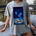 Cosmic Botanical Book Lover Reading Women's Comfort Colors T-Shirt Gray