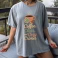 Cozy Crime Club Mystery Reader Bookish Sleuth Women's Comfort Colors T-Shirt Gray Cozy Crime Club Mystery Reader Bookish Sleuth Women's Comfort Colors T-Shirt Gray