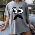 Creepy Face Carrot Halloween Book Character Costume Women's Comfort Colors T-Shirt Gray