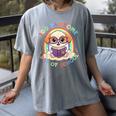 Cute 100th Day Of School 100 Days Dog Reading Book Rainbow Women's Comfort Colors T-Shirt Gray Cute 100th Day Of School 100 Days Dog Reading Book Rainbow Women's Comfort Colors T-Shirt Gray