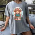 Cute Baby Highland Cow Reading Book Bookworm For Men Women Women's Comfort Colors T-Shirt Gray
