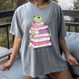 Cute Book Lover Frog Pretty Girls Read Books Kawaii Reading Women's Comfort Colors T-Shirt Gray Cute Book Lover Frog Pretty Girls Read Books Kawaii Reading Women's Comfort Colors T-Shirt Gray