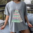 Cute Bookmas Christmas Book Tree Book Lover Teacher Women's Comfort Colors T-Shirt Gray Cute Bookmas Christmas Book Tree Book Lover Teacher Women's Comfort Colors T-Shirt Gray