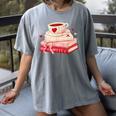 Cute Books And Coffee Crochet Valentines Day Tee For Couples Women's Comfort Colors T-Shirt Gray