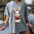 Cute Bookworm Bunny Reading For Kids And Teachers Women's Comfort Colors T-Shirt Gray Cute Bookworm Bunny Reading For Kids And Teachers Women's Comfort Colors T-Shirt Gray