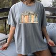 Cute Cat Sleeping On Books Women's Comfort Colors T-Shirt Gray Cute Cat Sleeping On Books Women's Comfort Colors T-Shirt Gray