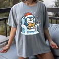Cute Christmas Penguin Reading Book Cozy Winter Holiday Art Women's Comfort Colors T-Shirt Gray Cute Christmas Penguin Reading Book Cozy Winter Holiday Art Women's Comfort Colors T-Shirt Gray