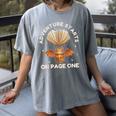 Cute Dragon Book Hot Air Balloon Adventure Fantasy Reading Women's Comfort Colors T-Shirt Gray