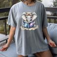 Cute Elephant Reading Universe Book Women's Comfort Colors T-Shirt Gray Cute Elephant Reading Universe Book Women's Comfort Colors T-Shirt Gray