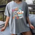 Cute Ghost Book Halloween Spooky Boo School Art Teacher Women's Comfort Colors T-Shirt Gray Cute Ghost Book Halloween Spooky Boo School Art Teacher Women's Comfort Colors T-Shirt Gray