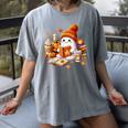 Cute Ghost Reading Book Lovers Halloween Pumpkin Women Girls Women's Comfort Colors T-Shirt Gray Cute Ghost Reading Book Lovers Halloween Pumpkin Women Girls Women's Comfort Colors T-Shirt Gray