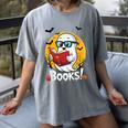 Cute Ghost Reading Book Retro Halloween Librarian Women's Comfort Colors T-Shirt Gray Cute Ghost Reading Book Retro Halloween Librarian Women's Comfort Colors T-Shirt Gray