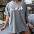 Cute Ghosts Reading Books Lover Spooky Season Halloween Women's Comfort Colors T-Shirt Gray