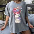 Cute Octopus Bookworm Fun Reading Tee For Book Lovers Women's Comfort Colors T-Shirt Gray