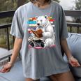 Cute Polar Bear Is Reading a Book Reading Polar Bear Women's Comfort Colors T-Shirt Gray