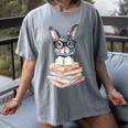 Cute Reading Bunny With Glasses Books Reader Book Bookworm Women's Comfort Colors T-Shirt Gray Cute Reading Bunny With Glasses Books Reader Book Bookworm Women's Comfort Colors T-Shirt Gray
