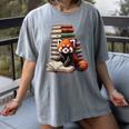 Cute Red Panda Reading Book Animal Bookworm Women's Comfort Colors T-Shirt Gray