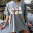 Cute Spooky Reading Book Halloween Fall Ghost Autumn Women's Comfort Colors T-Shirt Gray Cute Spooky Reading Book Halloween Fall Ghost Autumn Women's Comfort Colors T-Shirt Gray