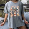 Cute Teacher Bunny Rabbit Reading Easter Bunnies Book Lovers Women's Comfort Colors T-Shirt Gray Cute Teacher Bunny Rabbit Reading Easter Bunnies Book Lovers Women's Comfort Colors T-Shirt Gray