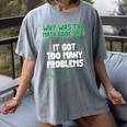 Dad Joke Why Was The Math Book Sad Pun Dad Jokes Women's Comfort Colors T-Shirt Gray
