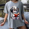 Dalmatian Reading a Book Dog Women's Comfort Colors T-Shirt Gray Dalmatian Reading a Book Dog Women's Comfort Colors T-Shirt Gray