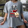 Dalmatian Reading Books Matching Bookworm Readers Librarian Women's Comfort Colors T-Shirt Gray Dalmatian Reading Books Matching Bookworm Readers Librarian Women's Comfort Colors T-Shirt Gray