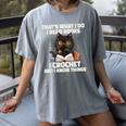 Das Ist Es Was Ich Tue Ich Lese Books Crochet And Women's Comfort Colors T-Shirt Gray