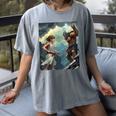 David And Goliath Bible Book Of Samuel King David Comic Women's Comfort Colors T-Shirt Gray