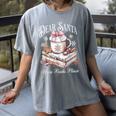 Dear Santa More Book Please Christmas Reading Book Librarian Women's Comfort Colors T-Shirt Gray