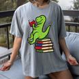 Dino Reading Read Reading Librarian Book Men Boys Kids Women's Comfort Colors T-Shirt Gray Dino Reading Read Reading Librarian Book Men Boys Kids Women's Comfort Colors T-Shirt Gray